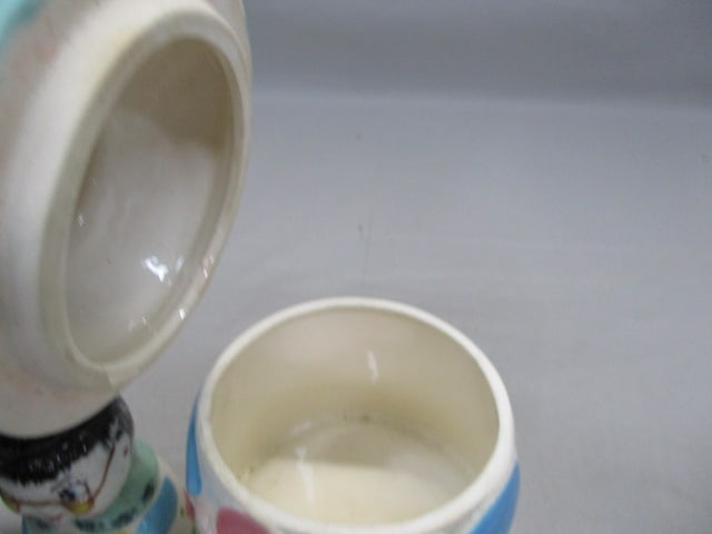 Vintage Tilso Granny Grease Jar 7" w/Matching Salt & Pepper Shakers 4" - 4