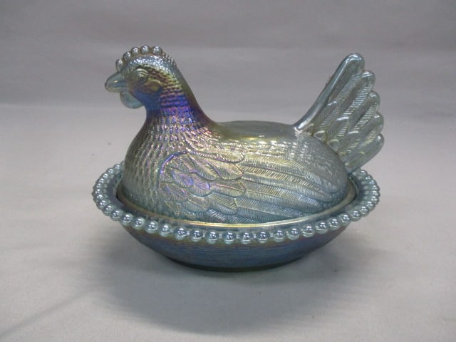 Indiana Glass Iridescent Hen On Nest (1 of 5)
