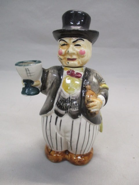 1950/60's "W.C. Fields" Ceramic Hand Painted Decanter: 6.5"
