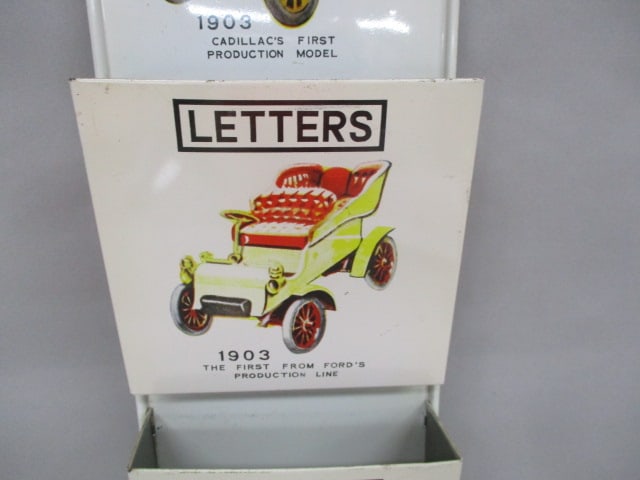1960's Tin Classic Cars Pocket Wall Organizer - 3