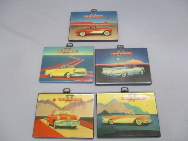 5 Vintage Cars Wall Plaque By Enesco 5.5" x4.5" (1 of 9)