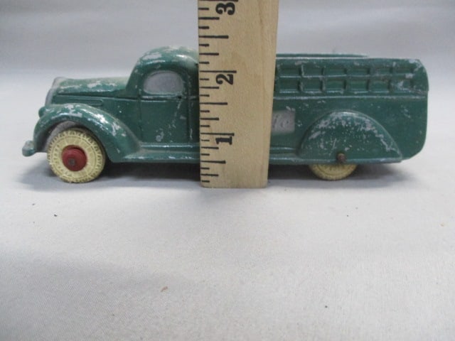 "White" Diecast Stakebed Truck w/White Rubber Tires - 11