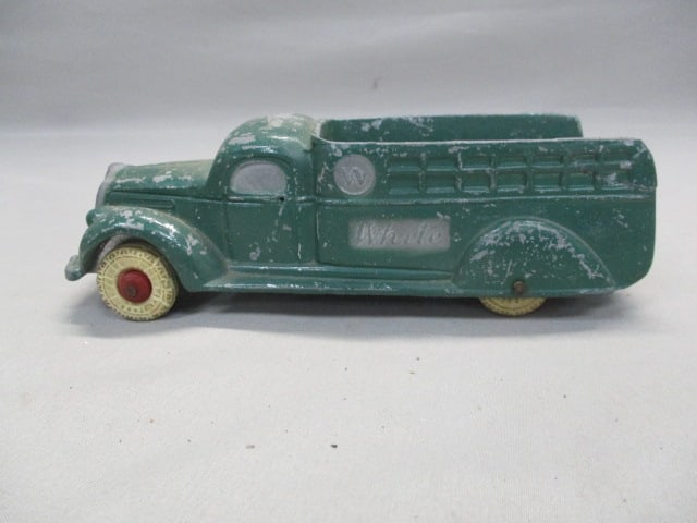 "White" Diecast Stakebed Truck w/White Rubber Tires - 2