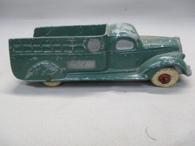 "White" Diecast Stakebed Truck w/White Rubber Tires - 4
