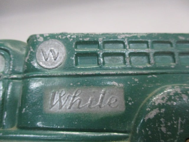 "White" Diecast Stakebed Truck w/White Rubber Tires - 8