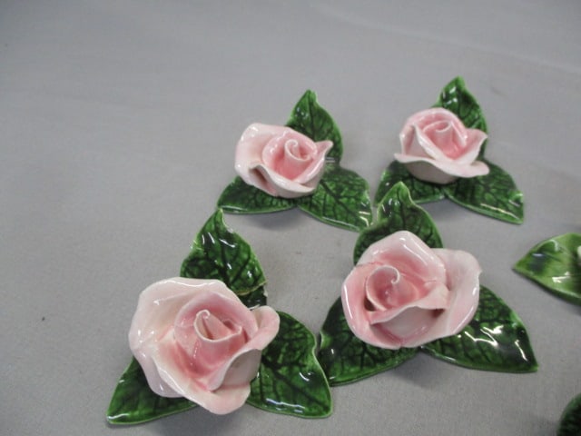 13 Porcelain Flower Place Card Holders - 2