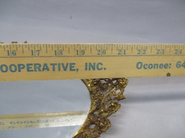 Vintage Vanity Set Mirror Tray, Brush, Comb & Hand Mirror - 4