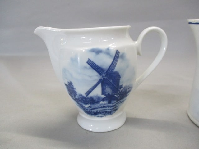 Delph 10.5" Plate Blue Delft Salt & Pepper Shakers w/Tray - 5