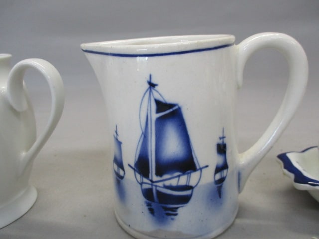 Delph 10.5" Plate Blue Delft Salt & Pepper Shakers w/Tray - 7