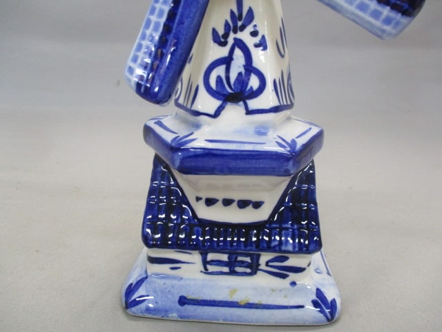 Blue & White Ceramic Windmill 8.5 - 3