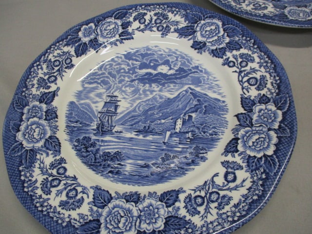 3 Royal Warwick England Lochs of Scotland Loch Oich Plates - 2