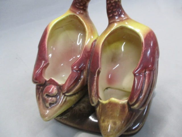 1950's Hull Pottery #95 Double Ducks Planter - 2