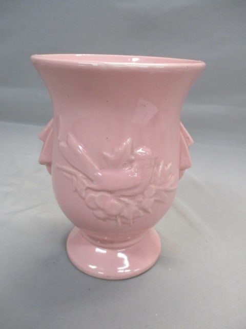 Vintage McCoy Pottery Bird & Berry Vase: 8"
