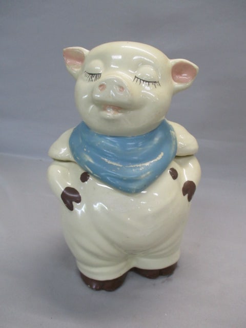 Vintage Shawnee Smiley Pig Cookie Jar 11.5": .