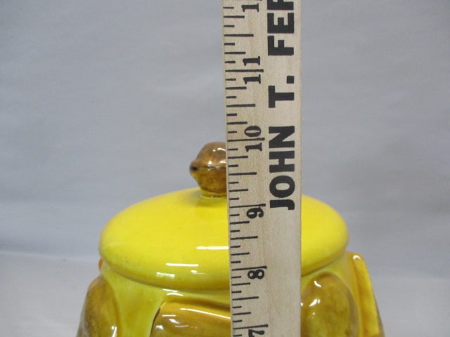 1950's "Cookies All Over" Cookie Jar w/Walnut Handle 10" - 5
