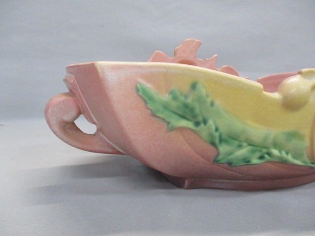 1942 Roseville Pottery "Peony" Pattern Console Bowl - 3