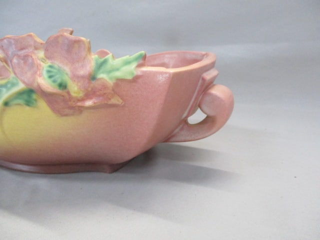 1942 Roseville Pottery "Peony" Pattern Console Bowl - 4