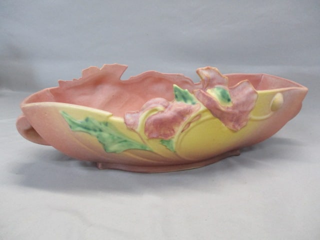 1942 Roseville Pottery "Peony" Pattern Console Bowl - 5
