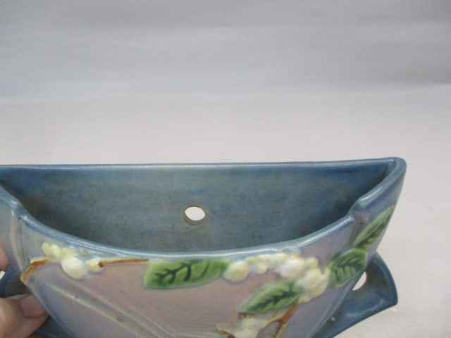 Roseville Pottery "Snowberry" Pattern Wall Pocket - 2