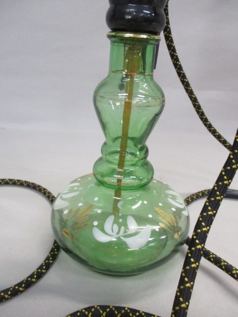 Vintage Green Glass Hookah By Brebbia Of Italy 15" - 2