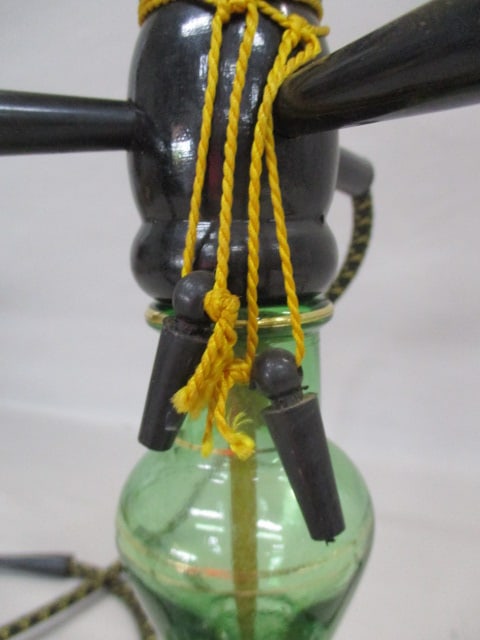 Vintage Green Glass Hookah By Brebbia Of Italy 15" - 5