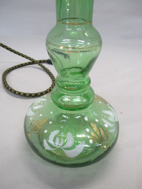 Vintage Green Glass Hookah By Brebbia Of Italy 15" - 7