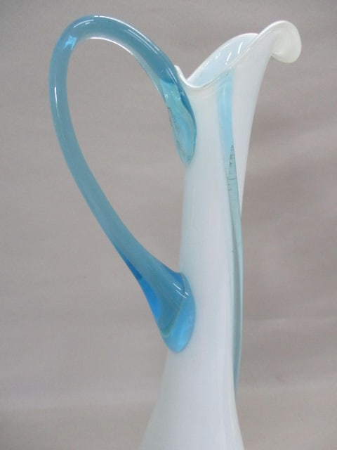 Mid Century Empoli Closed Glass Pitcher - 2