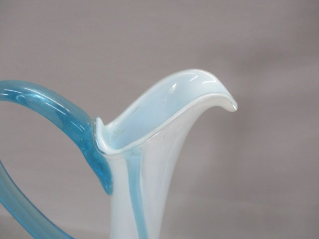 Mid Century Empoli Closed Glass Pitcher - 3