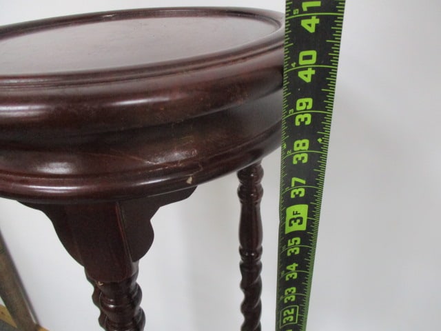 Mahogany Barley Twist Plant Stand 41" - 5