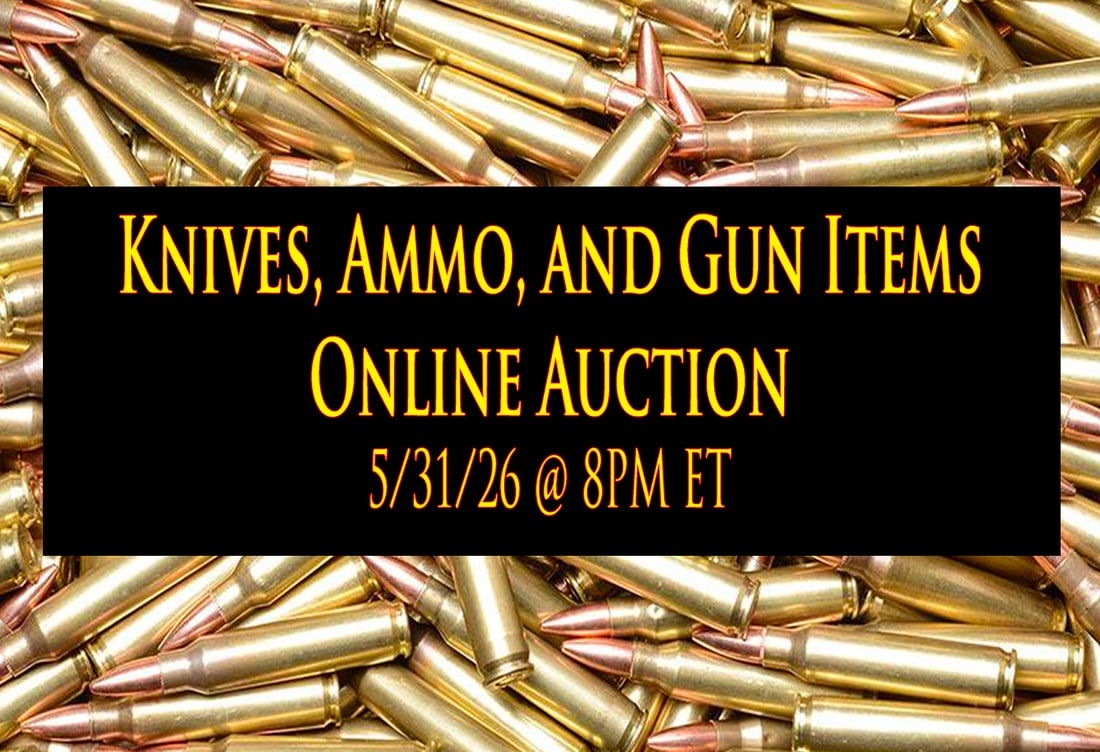 Auction Information: Auction will begin to end on SUNDAY, May 31st at 8PM ET at 3 lots per minute with a 5-Minute extension on the item the bid is placed on. Estimated time the auction will be completely done is 9:30PM ET