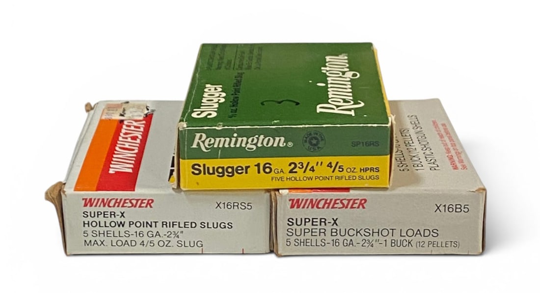 10rds. of 16 GA. HP Shotgun Ammunition: 7rds. Winchester, 3rds. Remington. See photos