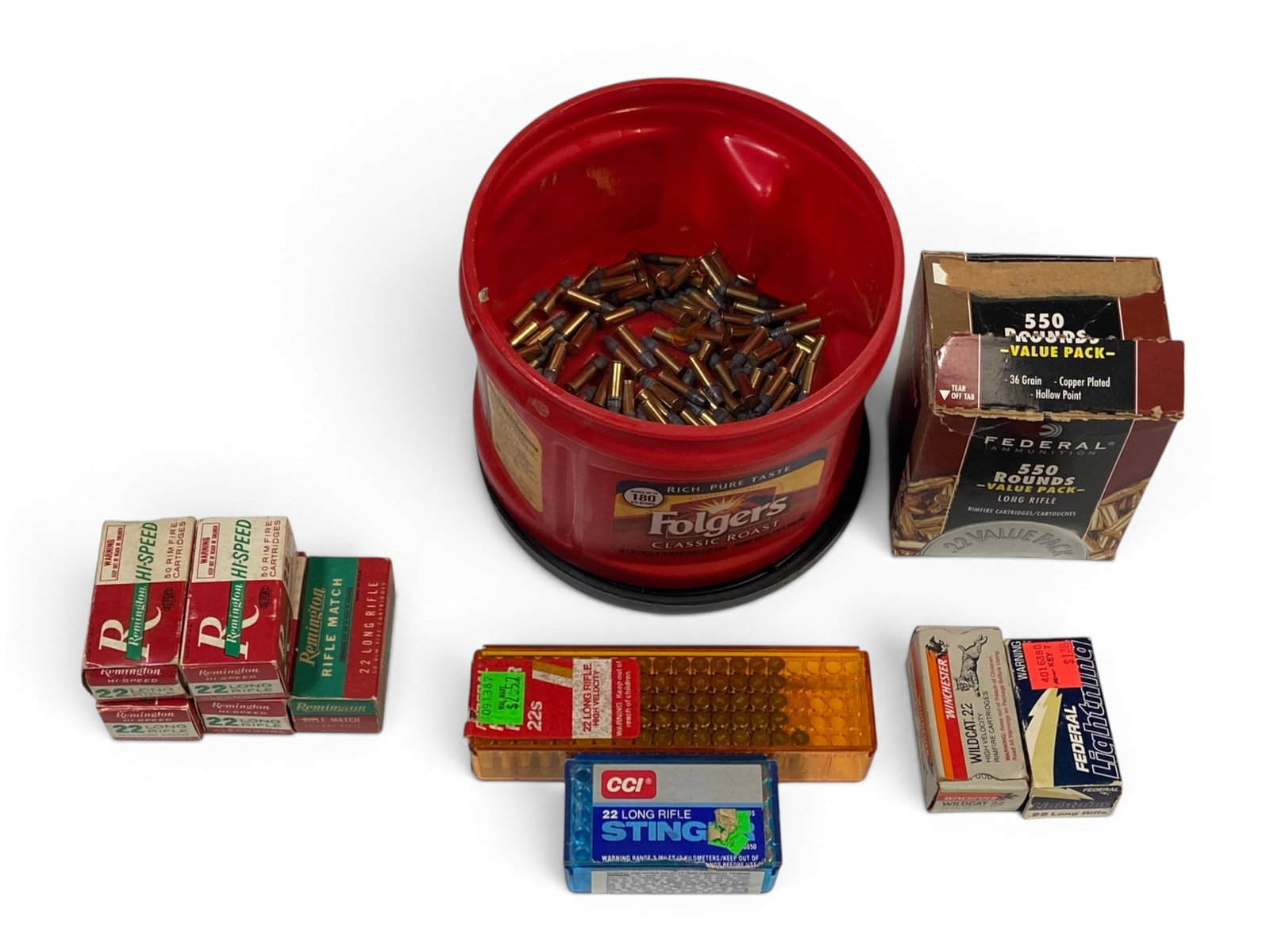 Approx. 5.3 Lbs. Of Various .22 LR Ammunition: See Photo(s).
