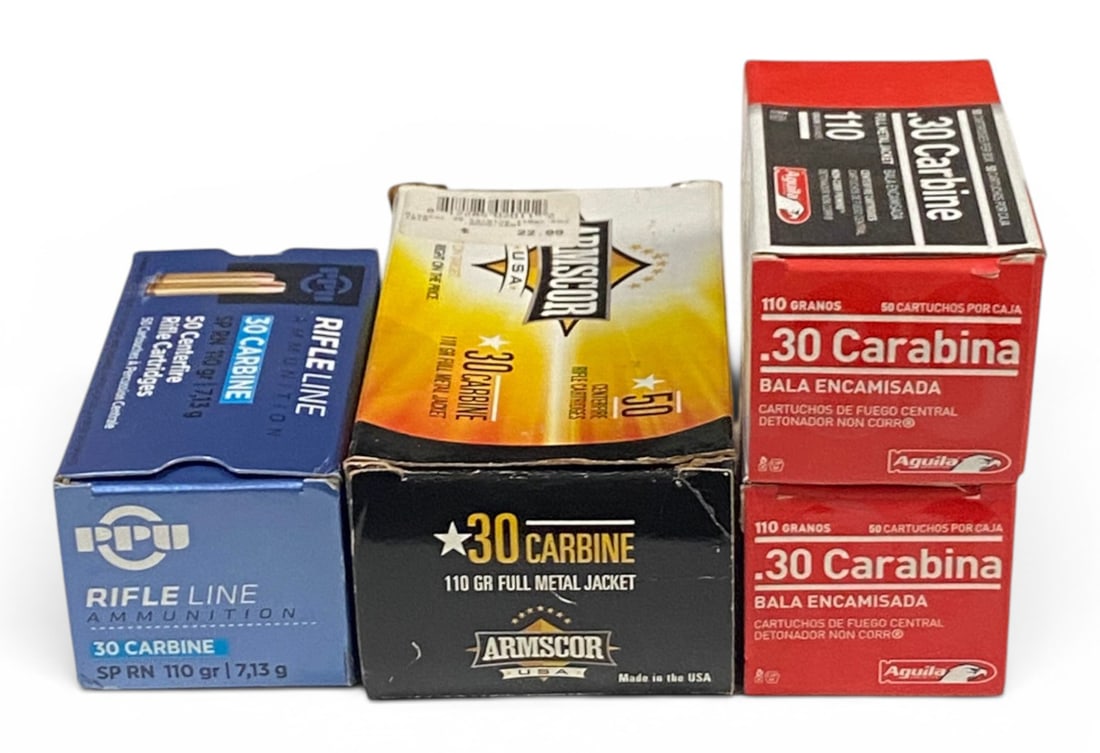NIB 200rds. of Various .30 CARBINE Ammunition: See Photo(s).
