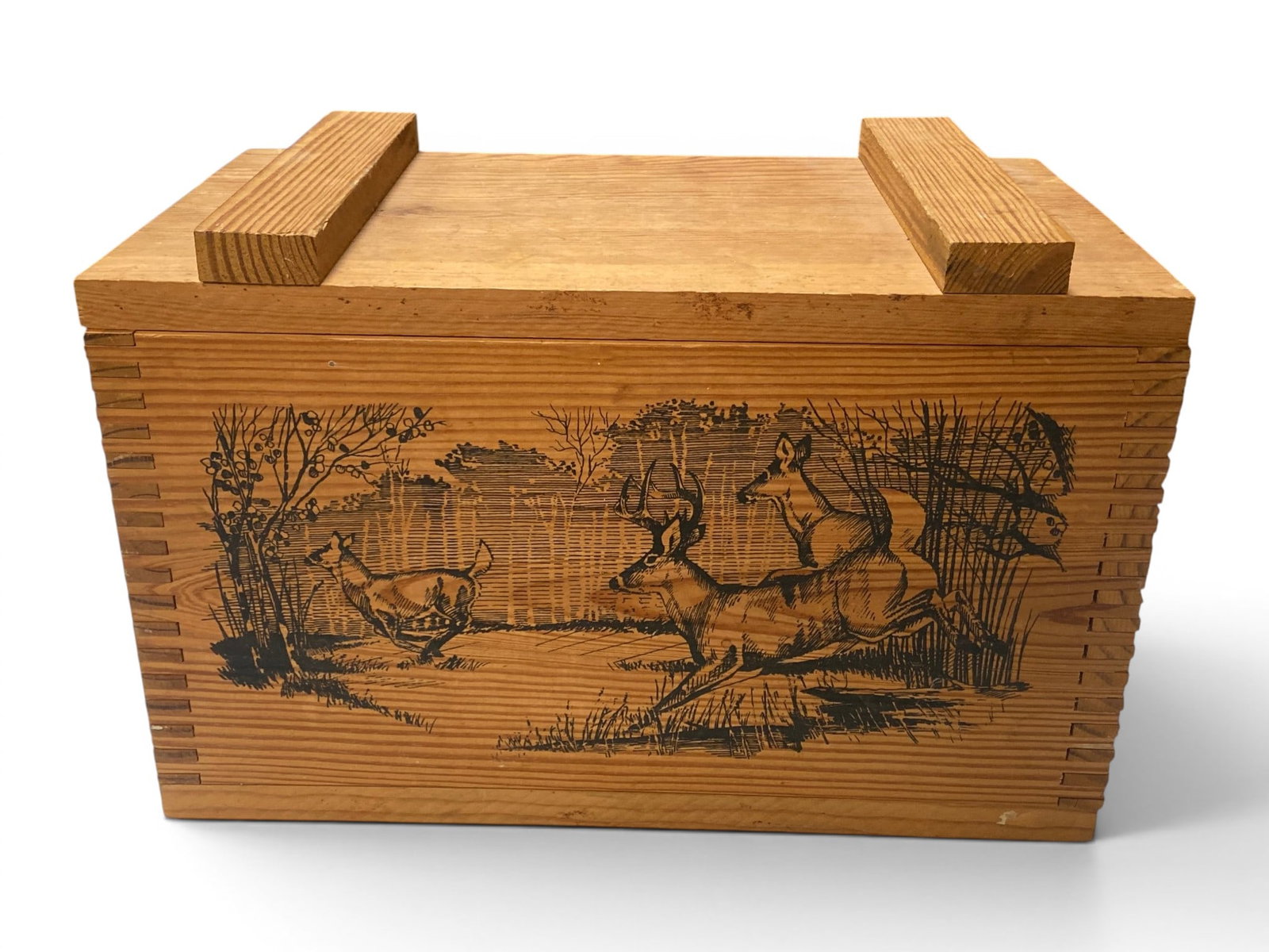 Wooden Storage Chest with Lid: Very nice and solid built chest. Measures 16” Long x 10” tall x 9” wide