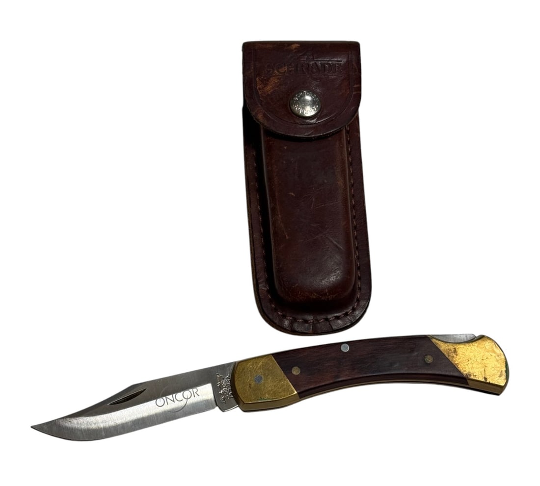 Schrade Uncle Henry LB7 “ONCOR” Folding Pocket Knife in Pouch: Lightly used with some light scratches