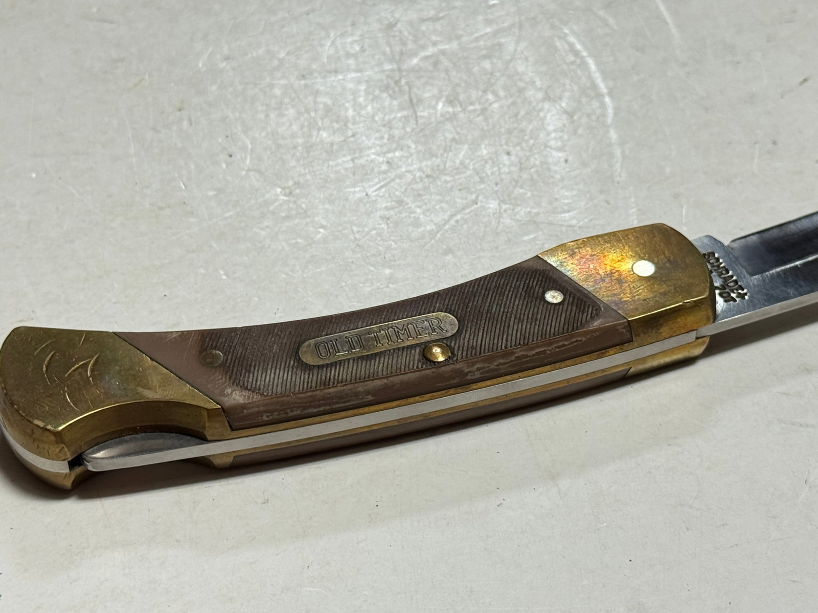 Schrade Old Timer 70T Folding Pocket Knife in Pouch - 7