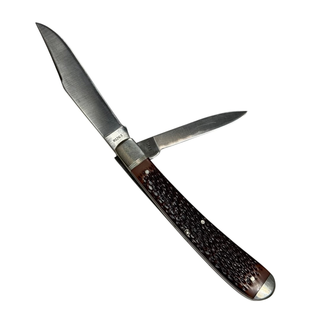 1986 Remington UMC ONE R1263 2-Blade Hunter Bullet Knife in Box - 3
