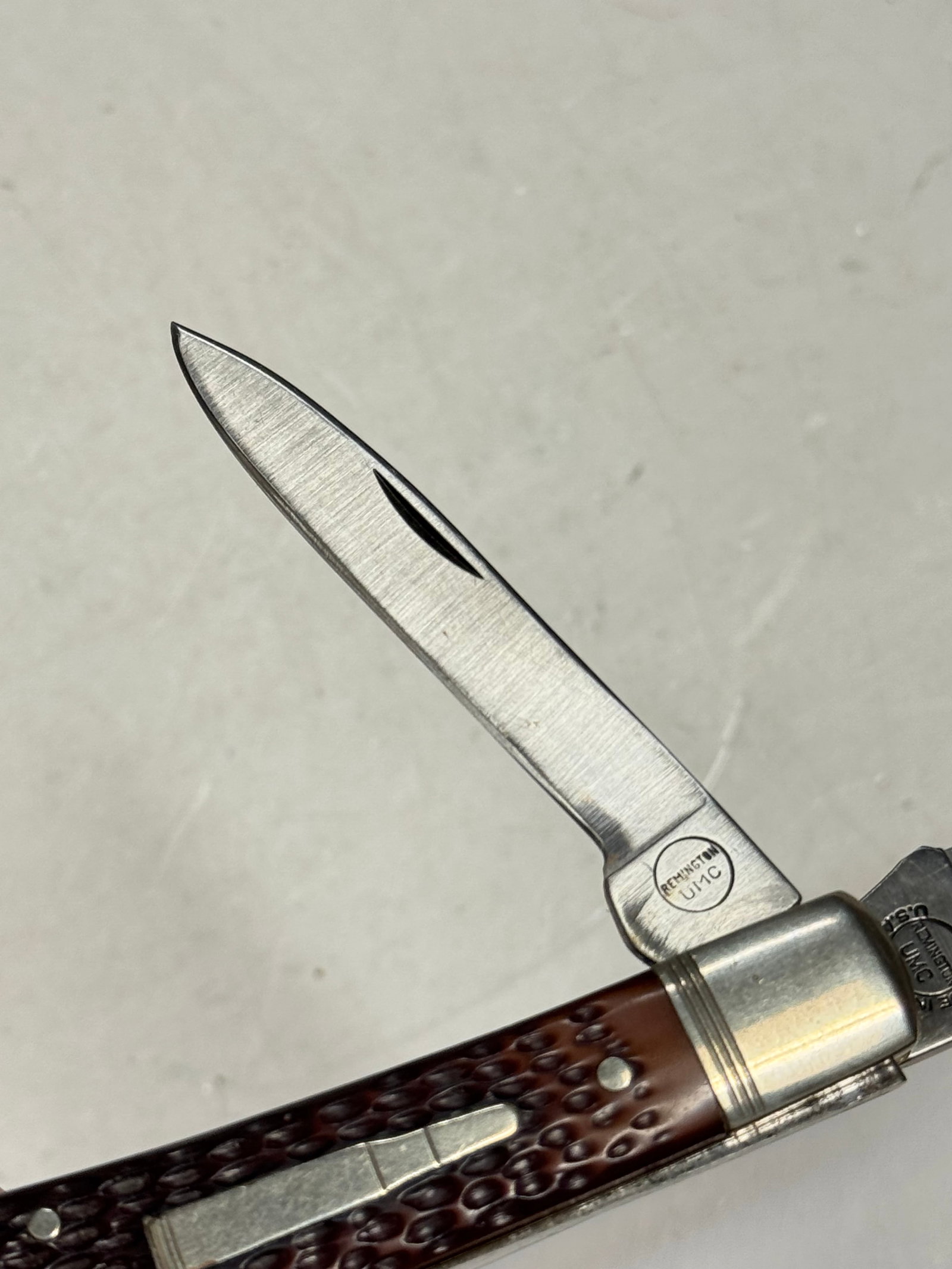 1986 Remington UMC ONE R1263 2-Blade Hunter Bullet Knife in Box - 5