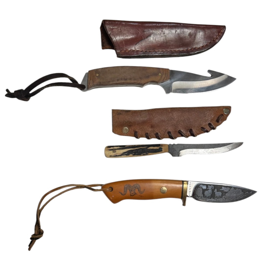 (3) Nice Fixed Blade Knives (1 of 20)