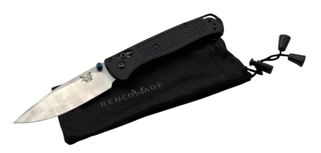 Excellent New Benchmade 535 Black Folding Pocket Knife w/ Pouch: See Photo(s).
