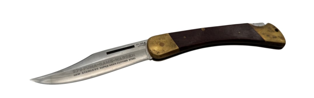 German 970 PUMA-GAME-WARDEN Puma Folding Lockback Pocket Knife (1 of 8)