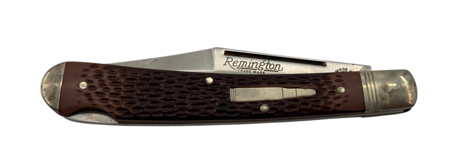 1992 Remington UMC Bullet R1253 Single Blade Folding Lockback Pocket Knife: Looks to be in very good condition with just a few minor imperfections