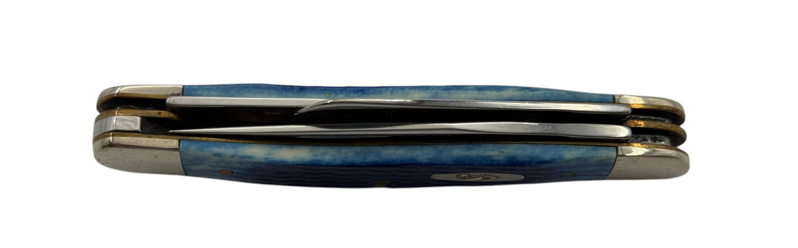 Excellent CASE XX 6318 SS Blue Bone 3-Blade Folding Pocket Knife - 4