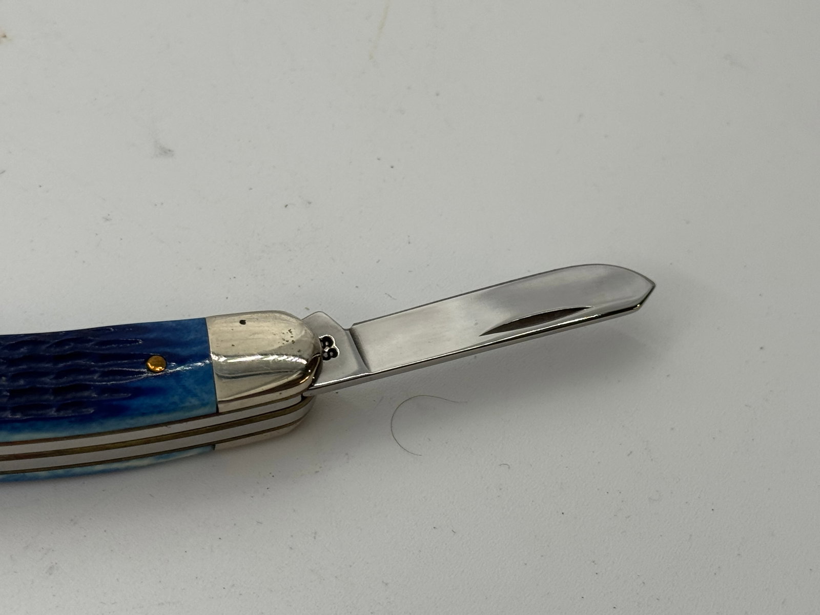 Excellent CASE XX 6318 SS Blue Bone 3-Blade Folding Pocket Knife - 9