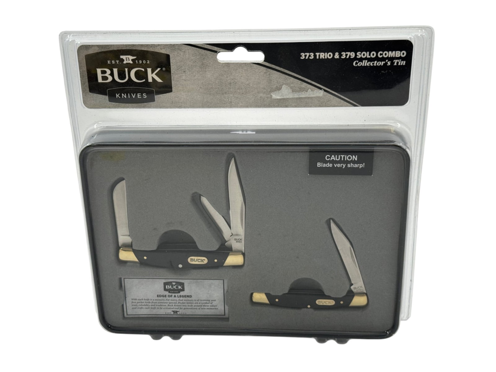 NIB BUCK 373 Trio & 379 Solo Combo in Collector’s Edition Tin (1 of 3)