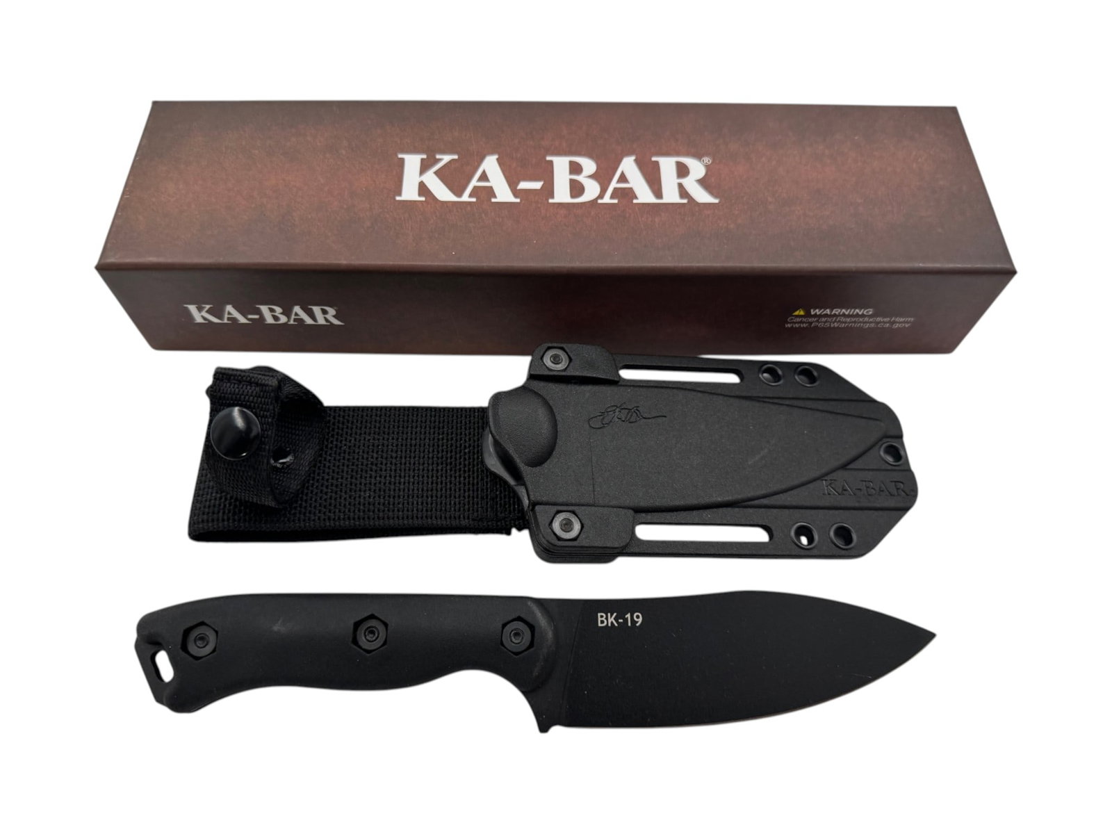 NIB BK&T KA-BAR BK-19 Fixed Blade Tactical Knife with Scabbard  (1 of 6)