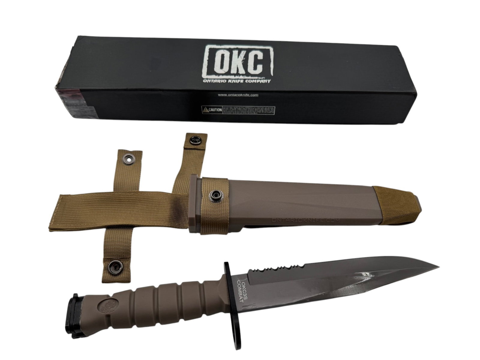 NIB OKC3S Combat Knife Bayonet with Scabbard (1 of 14)