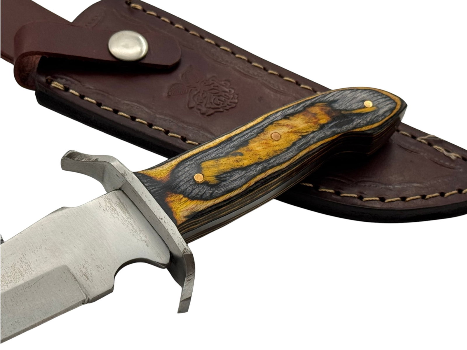 Ashen Edge Fixed Blade Knife with Leather Sheath - 2