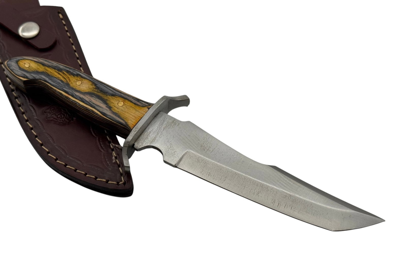 Ashen Edge Fixed Blade Knife with Leather Sheath - 5