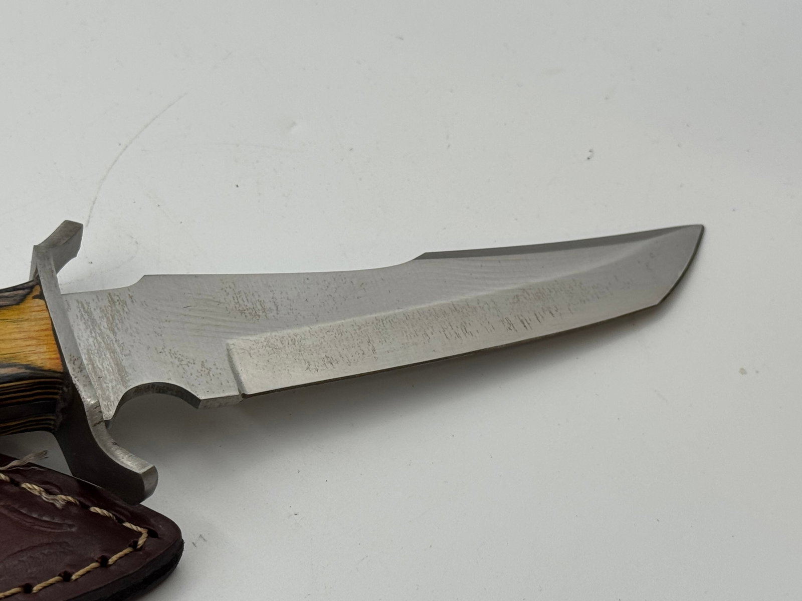 Ashen Edge Fixed Blade Knife with Leather Sheath - 7
